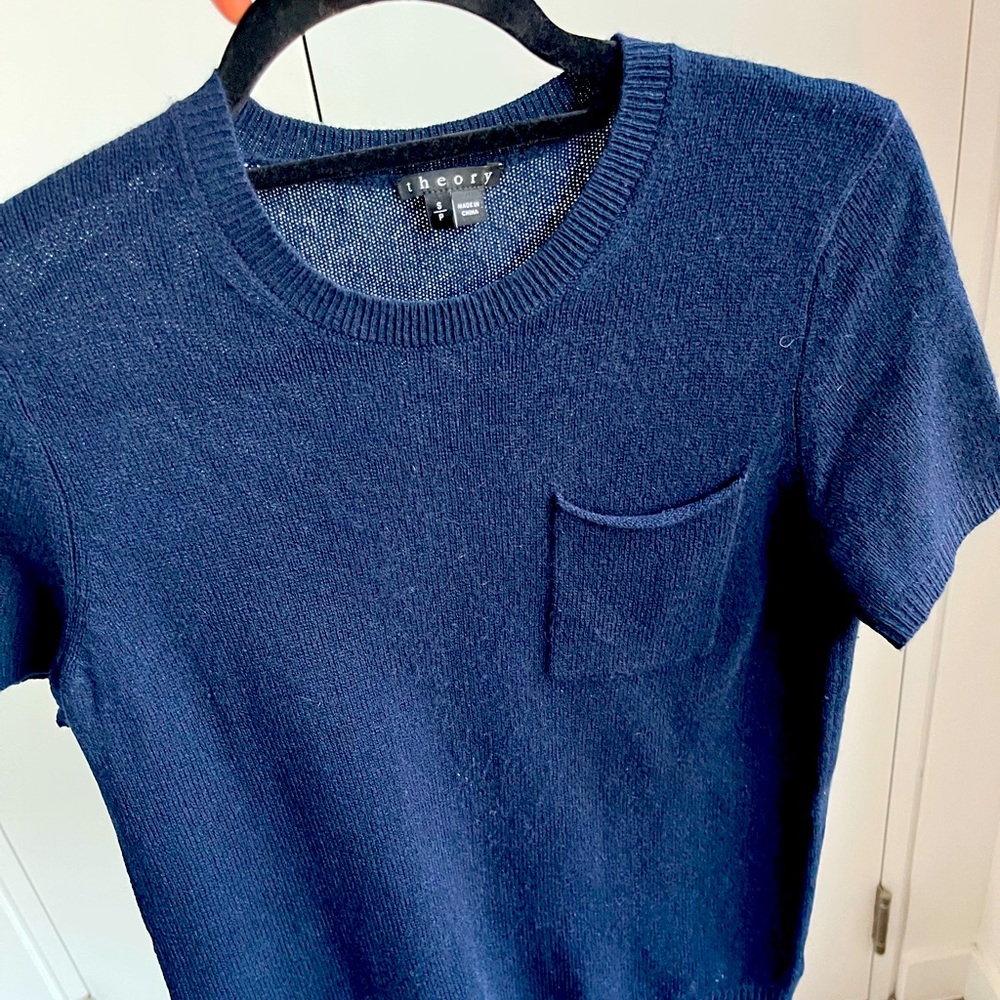 Cozy Theory Navy Cashmere T-shirt